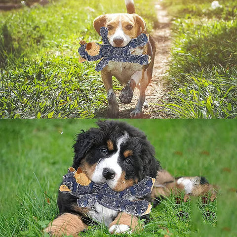 Indestructible Bear Plush Dog Toy