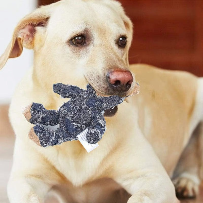 Indestructible Bear Plush Dog Toy