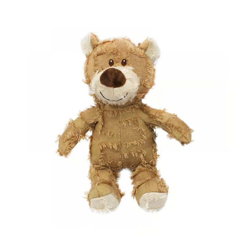 Indestructible Bear Plush Dog Toy
