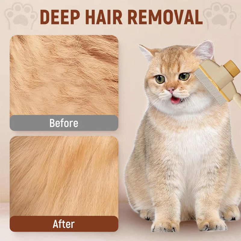 Self-Cleaning Pet Flea Comb & Grooming Brush
